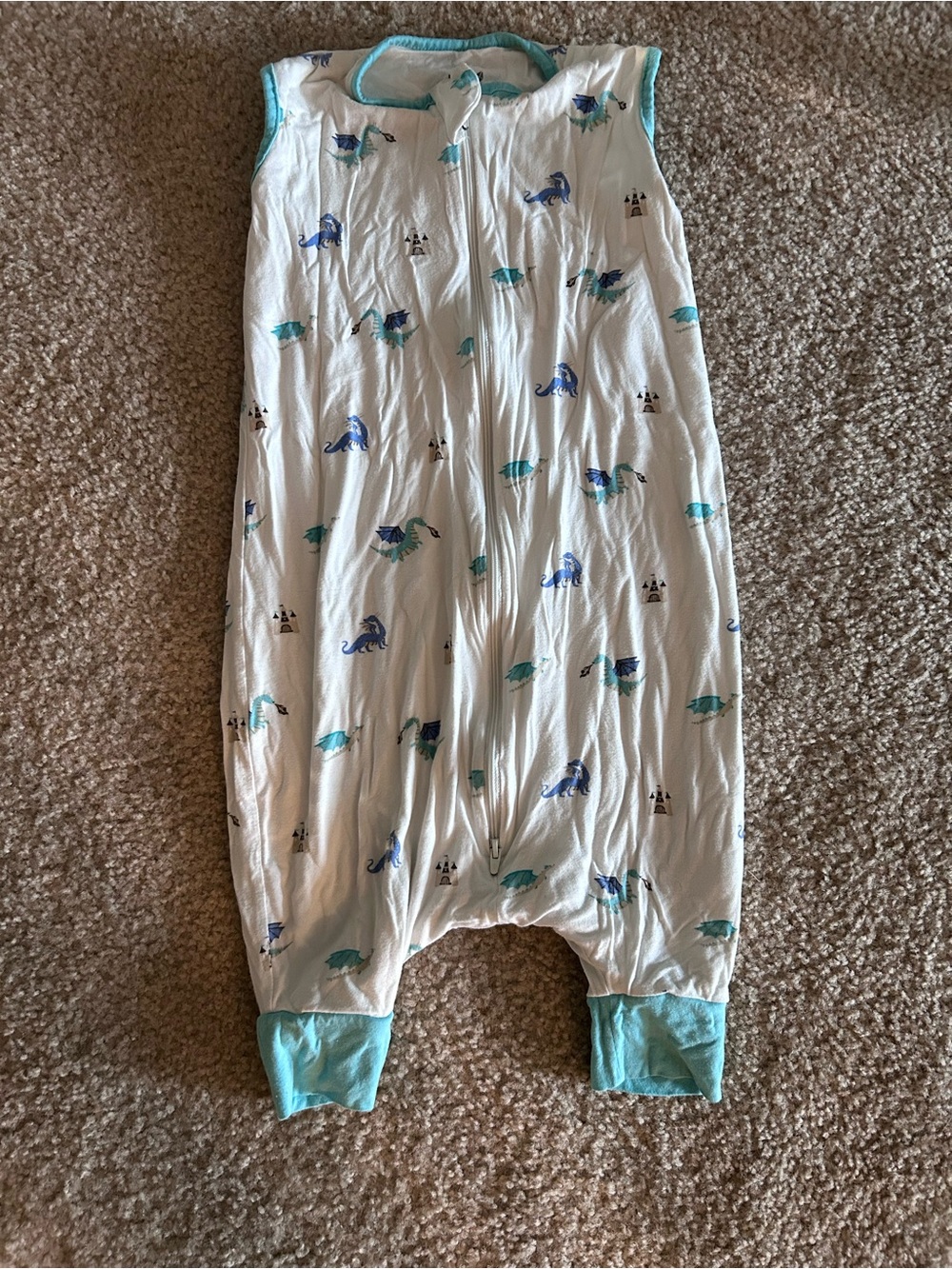 Kyte Baby White Dragon Print Sleep Bag Walker